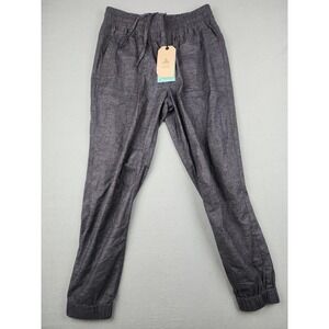 PrAna Mantra Jogger Pants Womens Small Gray Hemp Stretch Travel Casual W41190814